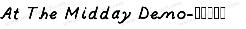At The Midday Demo字体转换